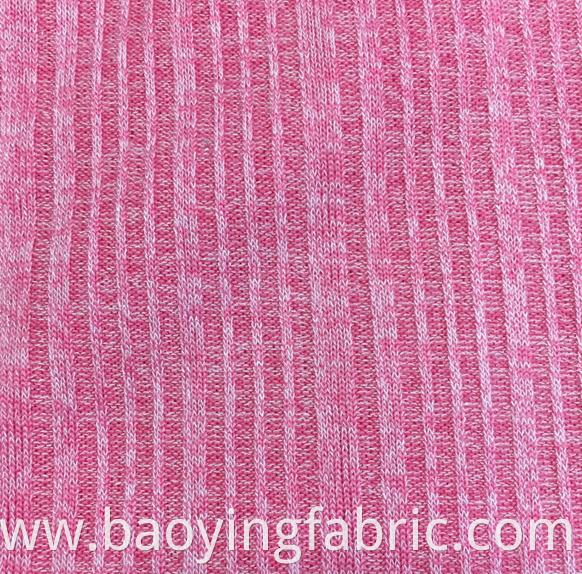 Striped Rib Knit Fabric